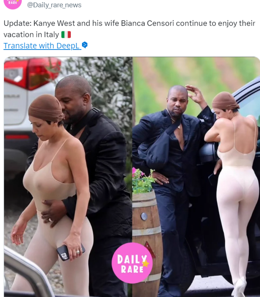 Κάνιε Γουέστ: Έξαλλοι οι Ιταλοί με την «προκλητική και άσεμνη» εμφάνιση της συζύγου του στη χώρα