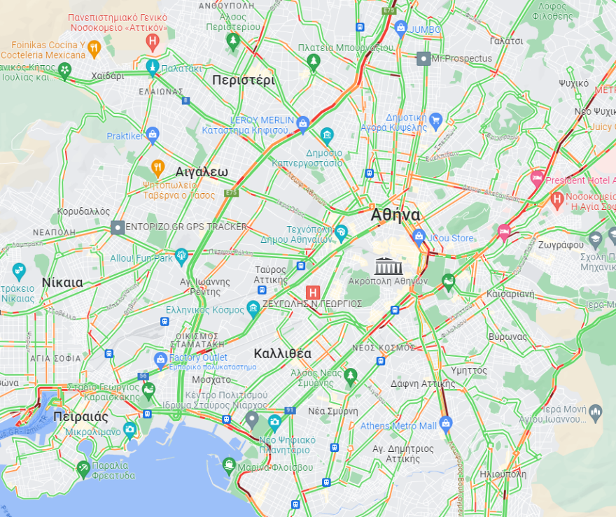 Αυξάνεται σταδιακά η κίνηση στους δρόμους της Αθήνας - Καθυστερήσεις αυτή την ώρα στον Κηφισό 