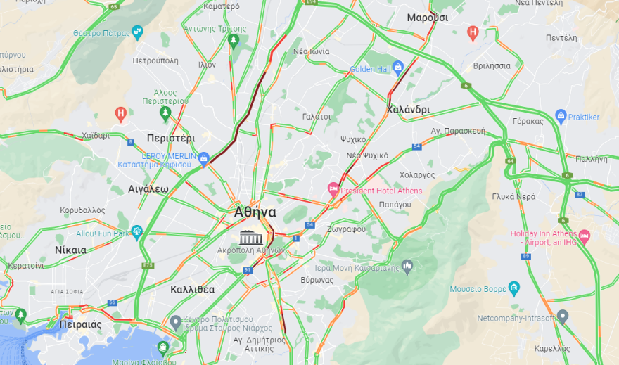 Αυξάνεται σταδιακά η κίνηση στους δρόμους της Αθήνας - Καθυστερήσεις αυτή την ώρα στον Κηφισό 