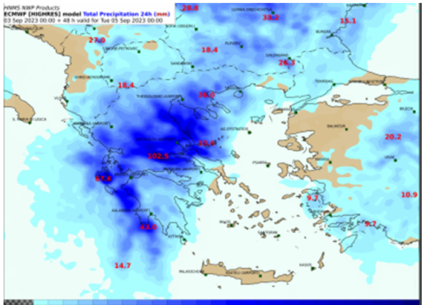 Κακοκαιρία «Daniel»: 112 για ισχυρές καταιγίδες σε Θεσσαλία, Πιερία, Σποράδες, Εύβοια και Φθιώτιδα