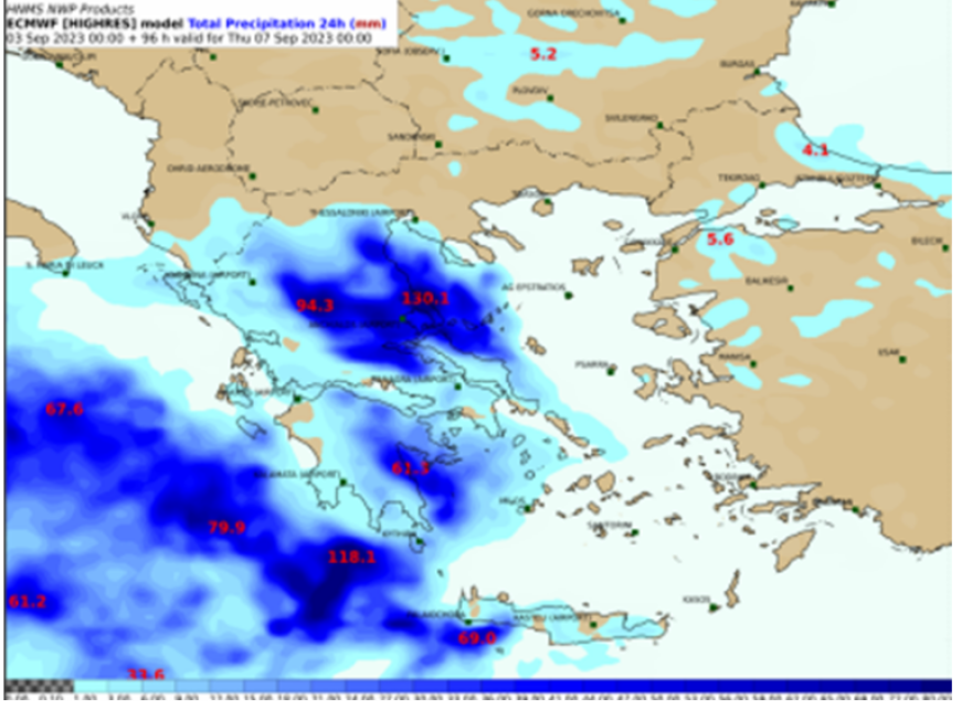 Κακοκαιρία «Daniel»: 112 για ισχυρές καταιγίδες σε Θεσσαλία, Πιερία, Σποράδες, Εύβοια και Φθιώτιδα