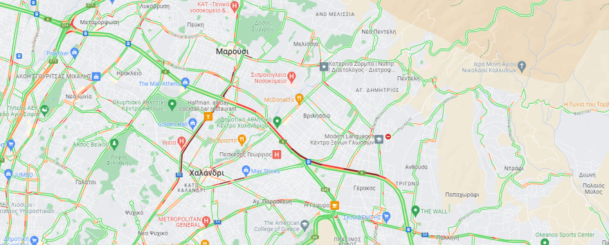 Κίνηση τώρα: Καθυστερήσεις στην Αττική Οδό προς Ελευσίνα - Δείτε πού επιμένει το μποτιλιάρισμα 