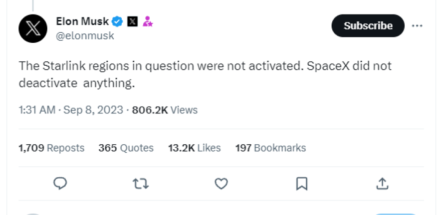 Ο Έλον Μασκ «εμπόδισε χτύπημα των Ουκρανών στον ρωσικό στόλο» επειδή φοβήθηκε πυρηνικά αντίποινα του Πούτιν