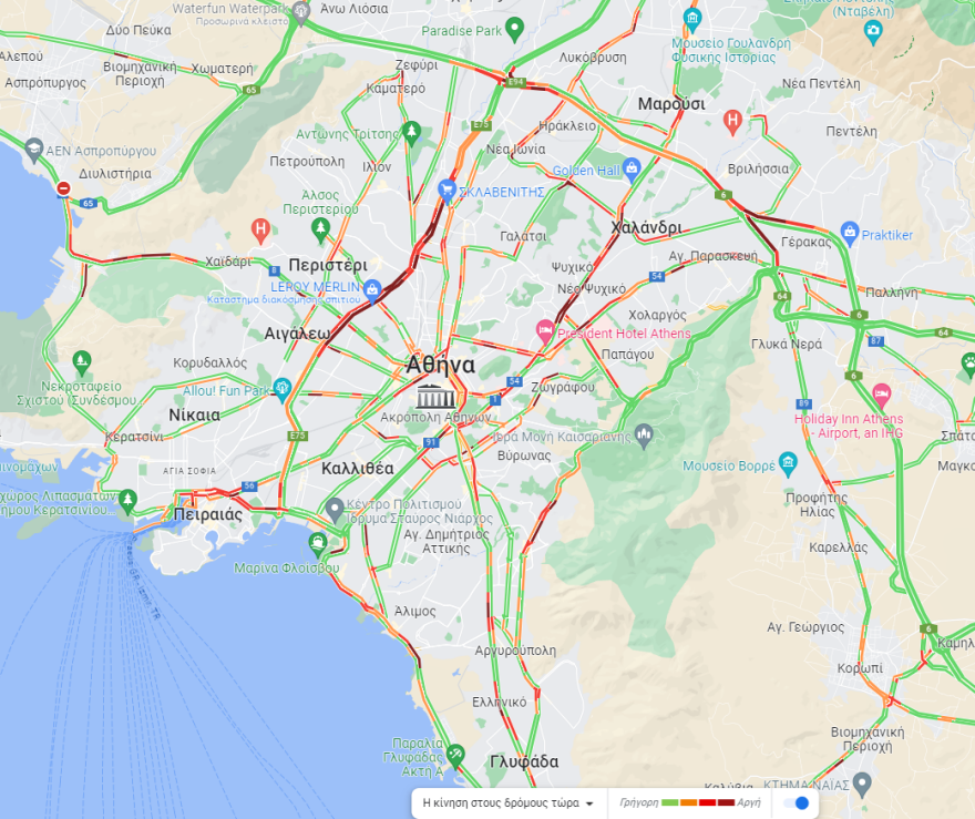 Κίνηση στους δρόμους: Πού έχει μποτιλιάρισμα τώρα 