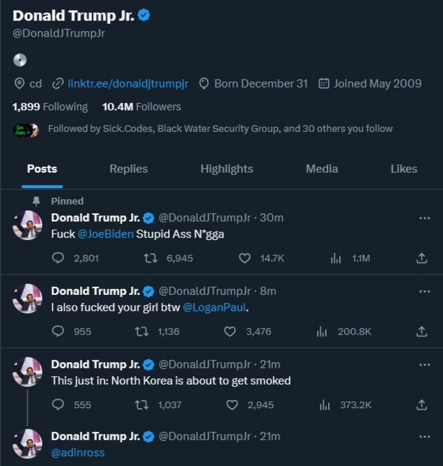 Χάκαραν τον λογαριασμό του γιου του Τραμπ στο Twitter – Έγραφε ότι πέθανε ο πατέρας του