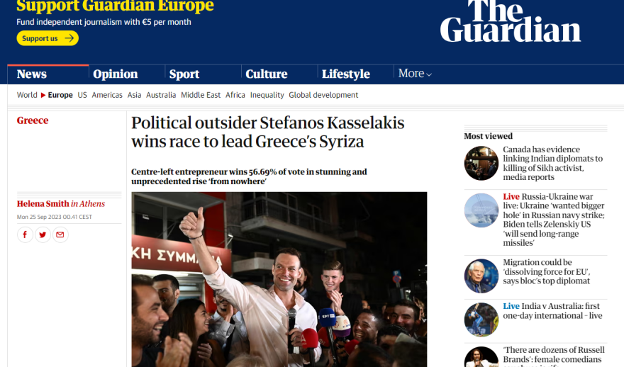 Εκλογές ΣΥΡΙΖΑ: Τα διεθνή ΜΜΕ για την νίκη Κασσελάκη - «Νέο πρόσωπο στο τιμόνι της αντιπολίτευσης που είναι σε λήθαργο»