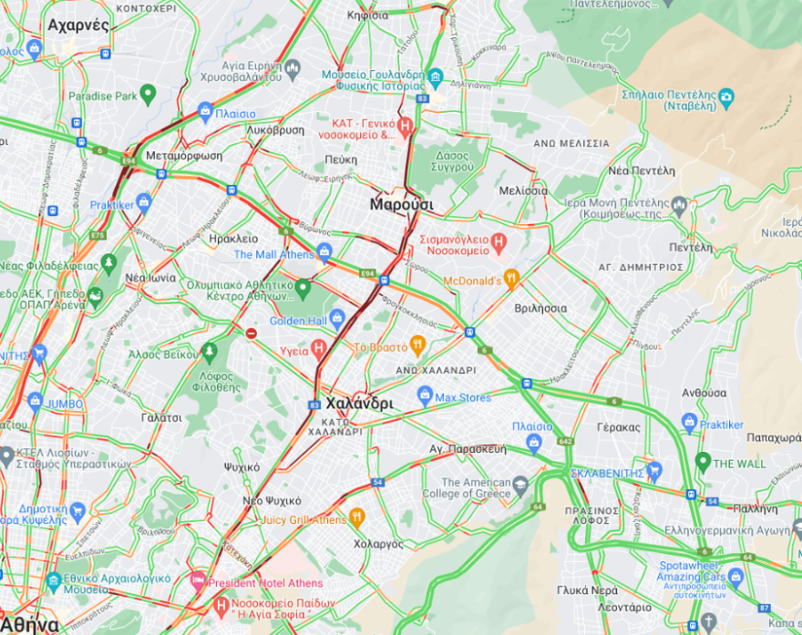 Κηφισίας: Μετά από 6 ώρες έληξε η «Οδύσσεια» των οδηγών - «Κόλλησαν» μετά από τροχαίο (βίντεο)