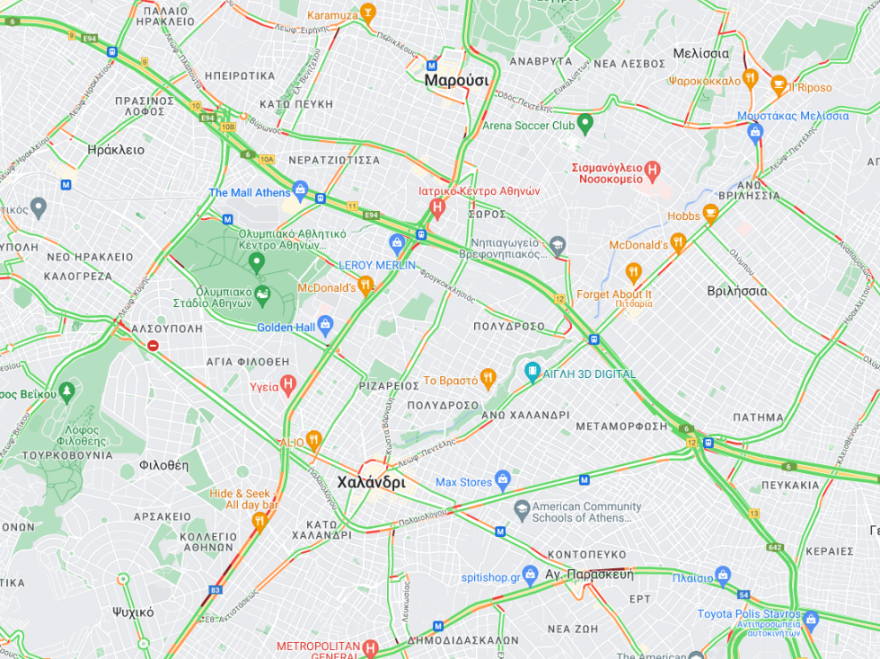 Κηφισίας: Μετά από 6 ώρες έληξε η «Οδύσσεια» των οδηγών - «Κόλλησαν» μετά από τροχαίο (βίντεο)