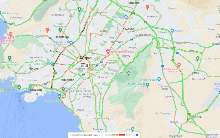 Κίνηση στους δρόμους: Καραμπόλα τριών αυτοκινήτων στη λεωφόρο Ποσειδώνος - Πού συνεχίζονται οι καθυστερήσεις