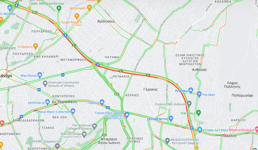 Κίνηση στους δρόμους: Μποτιλιάρισμα στην Αττική Οδό με καθυστερήσεις κοντά στη μισή ώρα