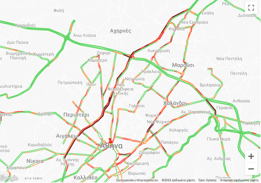 Κίνηση στους δρόμους: Μποτιλιάρισμα στον Κηφισό, λόγω εργασιών - Πού αλλού έχει μποτιλιάρισμα 