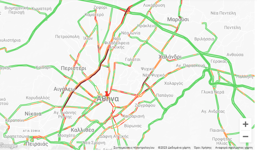 Κίνηση στους δρόμους: Μποτιλιάρισμα στον Κηφισό, λόγω εργασιών - Πού αλλού έχει μποτιλιάρισμα 