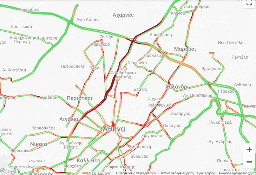 Κίνηση στους δρόμους: Μποτιλιάρισμα στον Κηφισό, λόγω εργασιών - Πού αλλού έχει μποτιλιάρισμα 