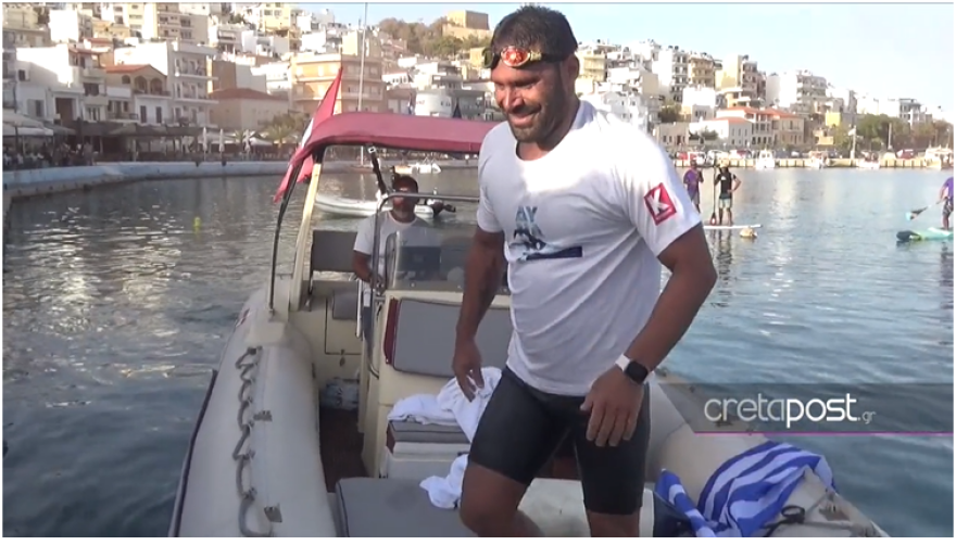 Στη Σητεία έφτασε ο Χαράλαμπος Ταϊγανίδης μετά από υπερπροσπάθεια 250 μιλίων