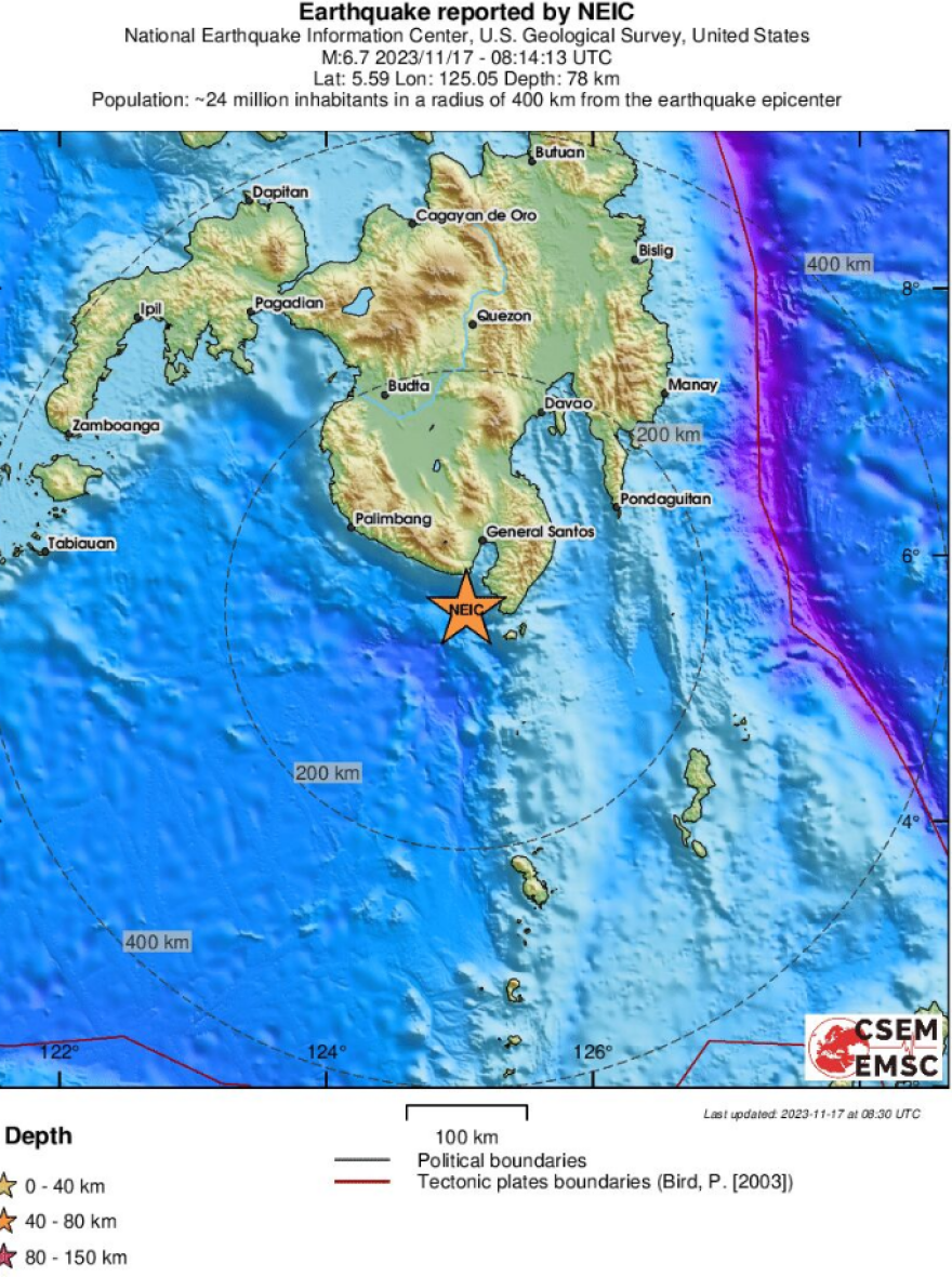 Φιλιππίνες: Τουλάχιστον ένας νεκρός από τον σεισμό 6,7 βαθμών στο νότιο τμήμα της χώρας	