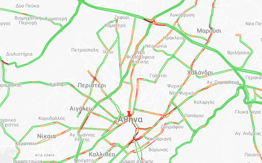 Ατύχημα στην Αττική Οδό - Καθυστερήσεις στο ύψος του κόμβου Ηρακλείου, στο ρεύμα προς αεροδόμιο