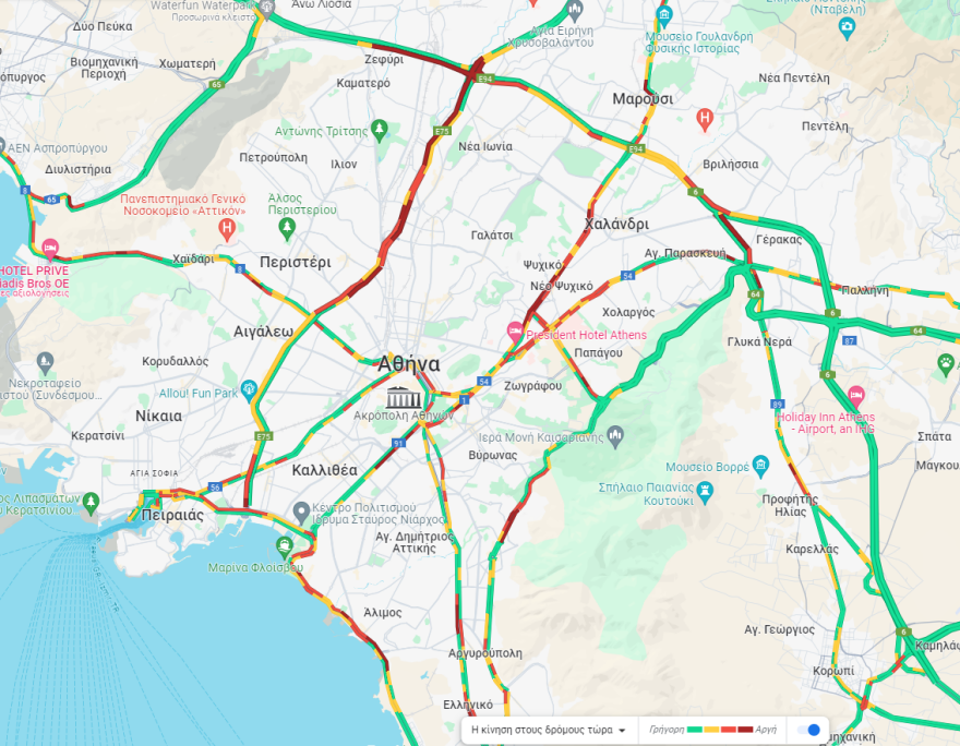 Κίνηση στους δρόμους: Πού έχει μποτιλιάρισμα τώρα στους δρόμους της Αθήνας 