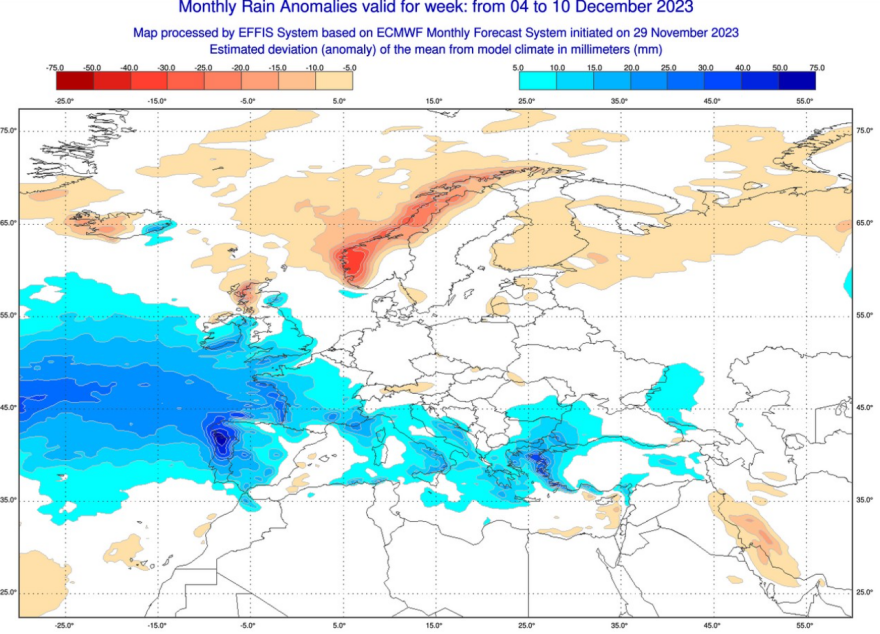 Καιρός - Κολυδάς: Άνοδος της θερμοκρασίας μέσα στο Σαββατοκύριακο - Η πρόγνωση για το πρώτο 10ημερο του Δεκεμβρίου 