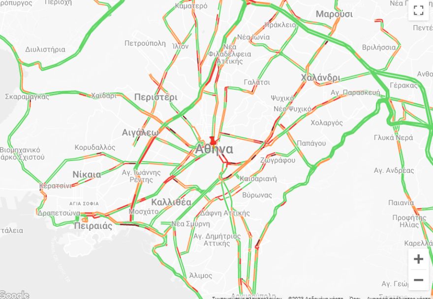 Κίνηση: Στο «κόκκινο» ο Κηφισός - Σημαντικές καθυστερήσεις στην Αττική Οδό