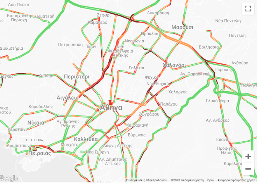 Κίνηση στους δρόμους: Πού υπάρχουν καθυστερήσεις - Live εικόνα 
