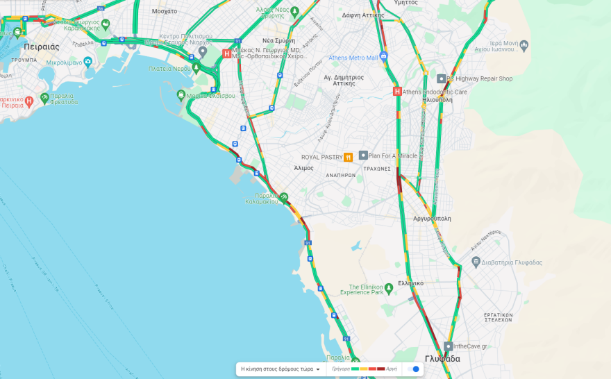 Κίνηση στους δρόμους:  Στο «κόκκινο» Κηφισός, Κηφισίας, Αττική Οδός, μποτιλιάρισμα και στο κέντρο της Αθήνας