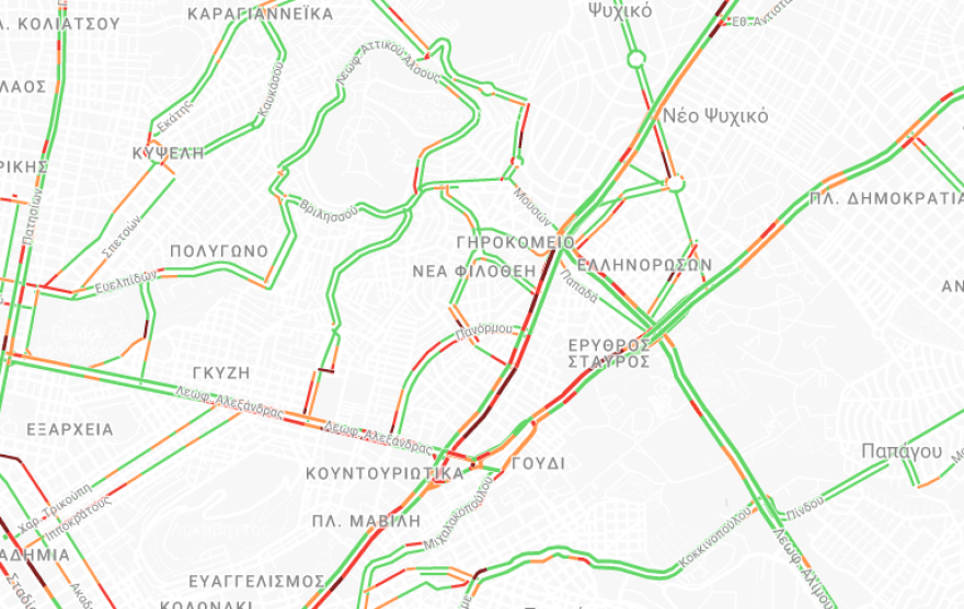 Τροχαίο ατύχημα επί της λεωφόρου Κηφισίας στο Μαρούσι - Καθυστερήσεις στην περιοχή 