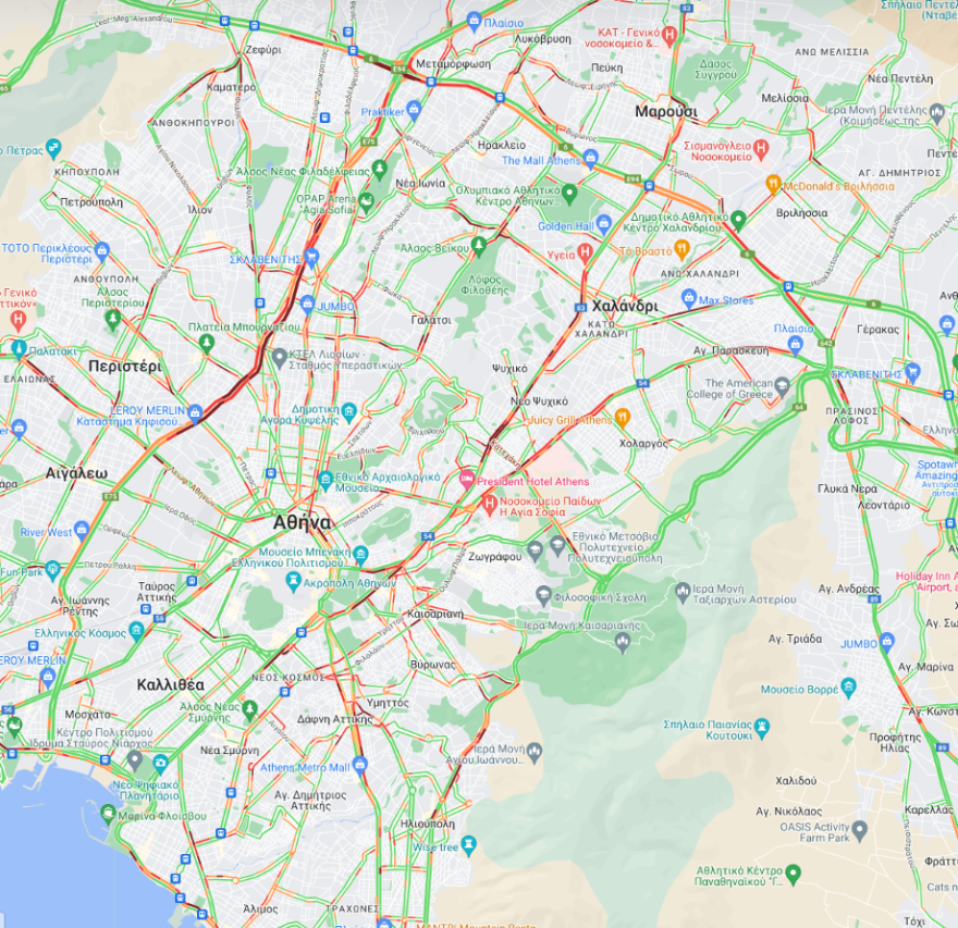 Εργασίες ασφαλτόστρωσης στην Περιφερειακή Υμηττού - Κυκλοφοριακές ρυθμίσεις από την Αττική Οδό