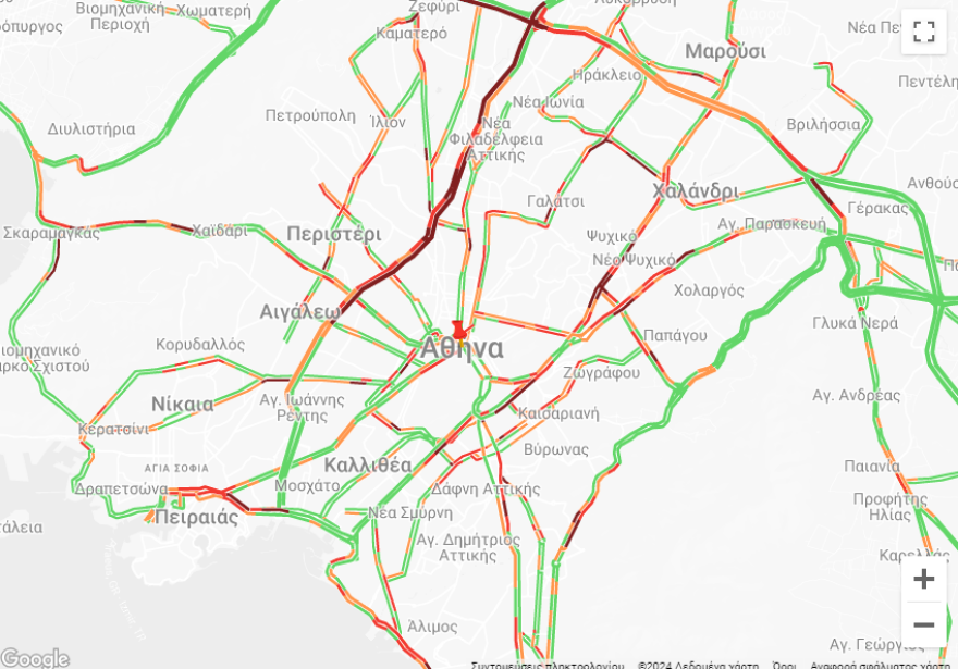 Κίνηση τώρα: Οι δρόμοι με μποτιλιάρισμα - Τρία τροχαία νωρίς το πρωί της Πέμπτης