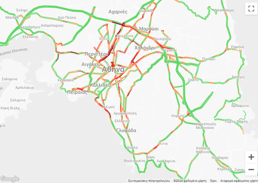 Κίνηση στους δρόμους: Μποτιλιάρισμα σε Αττική Οδό και Κηφισό - Live η κίνηση τώρα 