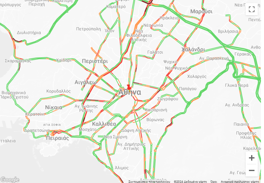 Κίνηση τώρα: Μποτιλιάρισμα, λόγω έργων, στην Ποσειδώνος - Καθυστερήσεις στον Κηφισό, έπειτα από τροχαίο