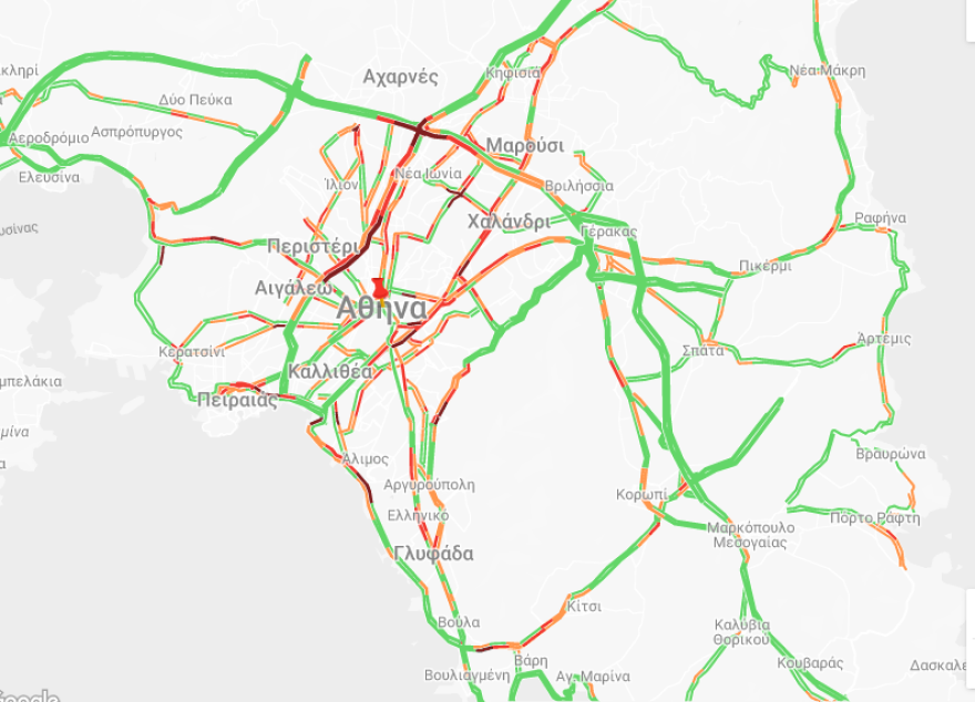 Κίνηση για γερά νεύρα στους δρόμους - Με προβλήματα η κυκλοφορία σε Κηφισό, Αττική Οδό και παραλιακή 