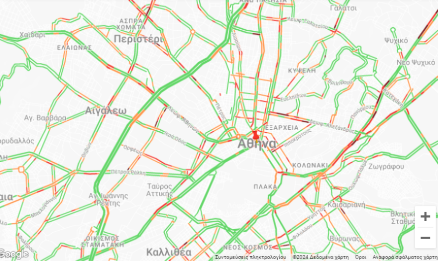 Κίνηση στους δρόμους: Τροχαίο στη λεωφόρο Αθηνών χωρίς τραυματισμό - Καθυστερήσεις στην περιοχή