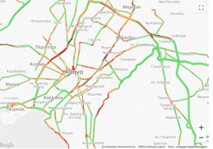 Αυξημένη η κίνηση στους δρόμους λόγω βροχής - Η κατάσταση στους δρόμους αυτή την ώρα 