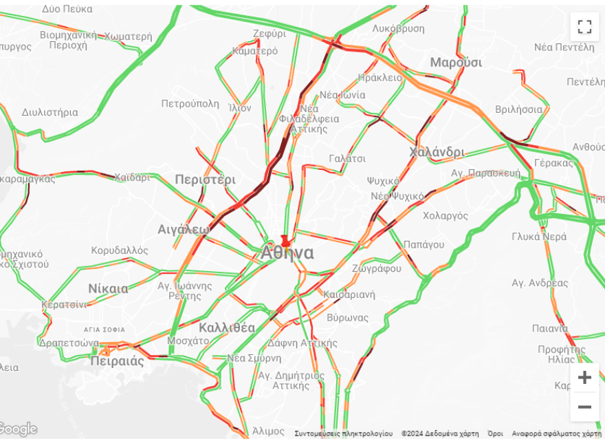 Αυξημένη η κίνηση στους δρόμους λόγω βροχής - Η κατάσταση στους δρόμους αυτή την ώρα 