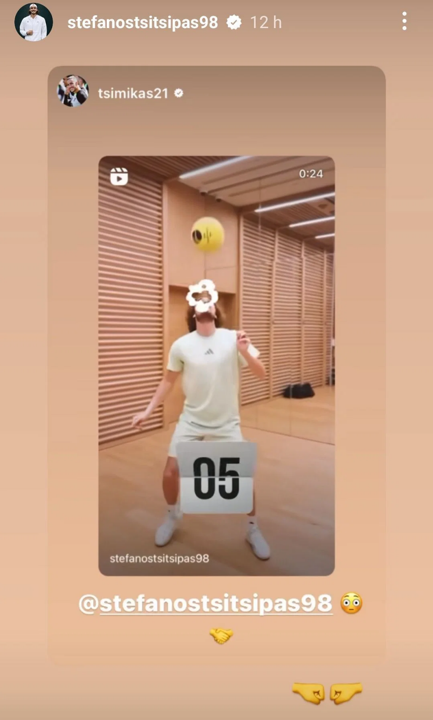 Στέφανος Τσιτσιπάς: Προσκάλεσε τον Τσιμίκα σε διαγωνισμό... κεφαλιάς - Βίντεο 