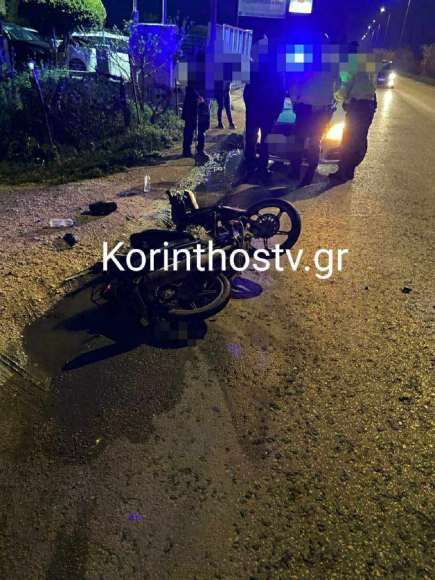 Σύγκρουση ΙΧ-μηχανής στην παλαιά Εθνική Κορίνθου-Πατρών - Στο νοσοκομείο δύο τραυματίες 