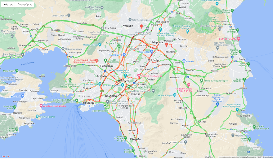 Γολγοθάς διαρκείας στους δρόμους - Πλημμύρισε η παραλιακή, προβλήματα σε Κηφισό και Κηφισίας