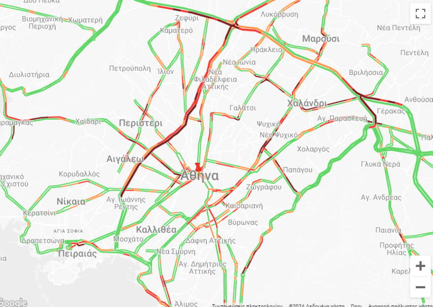 Κίνηση στους δρόμους: Χαμηλές ταχύτητες στον Κηφισό - Καθυστερήσεις στην Αττική Οδό