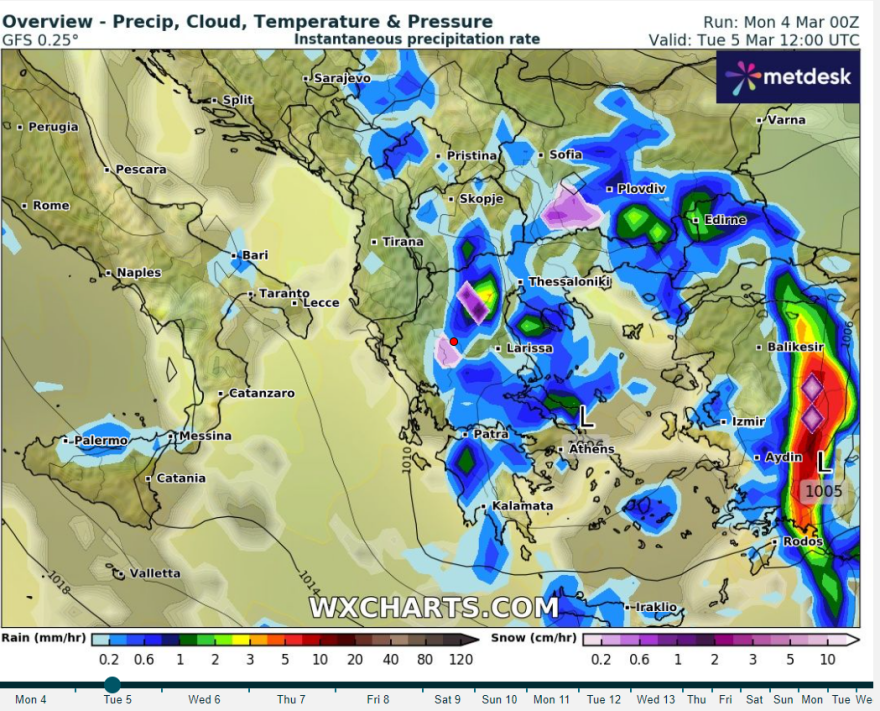 Καιρός: Πού θα «χτυπήσει» η κακοκαιρία τις επόμενες ώρες - Με τι καιρό θα κάνουμε Τσικνοπέμπτη