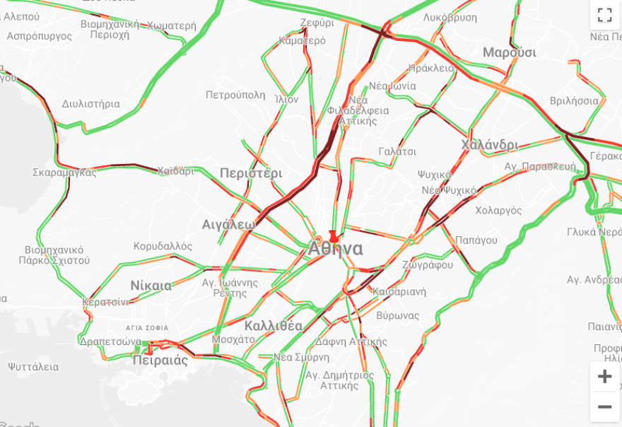 Κίνηση: Ταλαιπωρία λόγω έργων στη λεωφόρο Αθηνών - Μποτιλιάρισμα στον Κηφισό και το κέντρο της Αθήνας