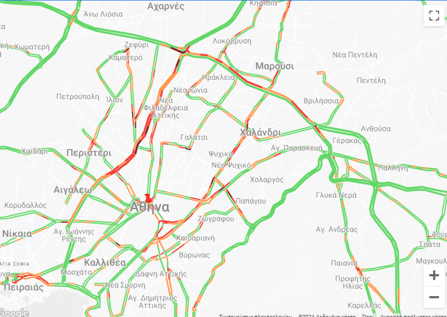 Κίνηση στους δρόμους: Καθυστερήσεις σε Κηφισό και Αττική Οδό 