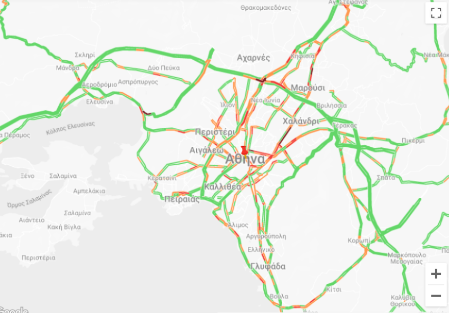 Η κατάσταση στους δρόμους αυτή την ώρα - 30λεπτες καθυστερήσεις στην Αττική Οδό, ρεύμα προς Ελευσίνα