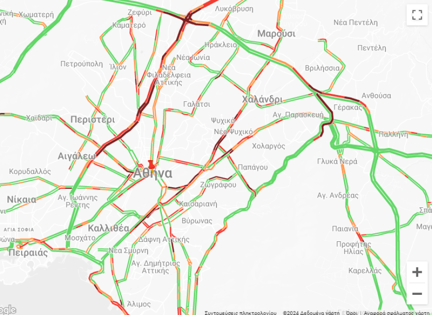 Κίνηση στους δρόμους: Πού υπάρχει μποτιλιάρισμα τώρα