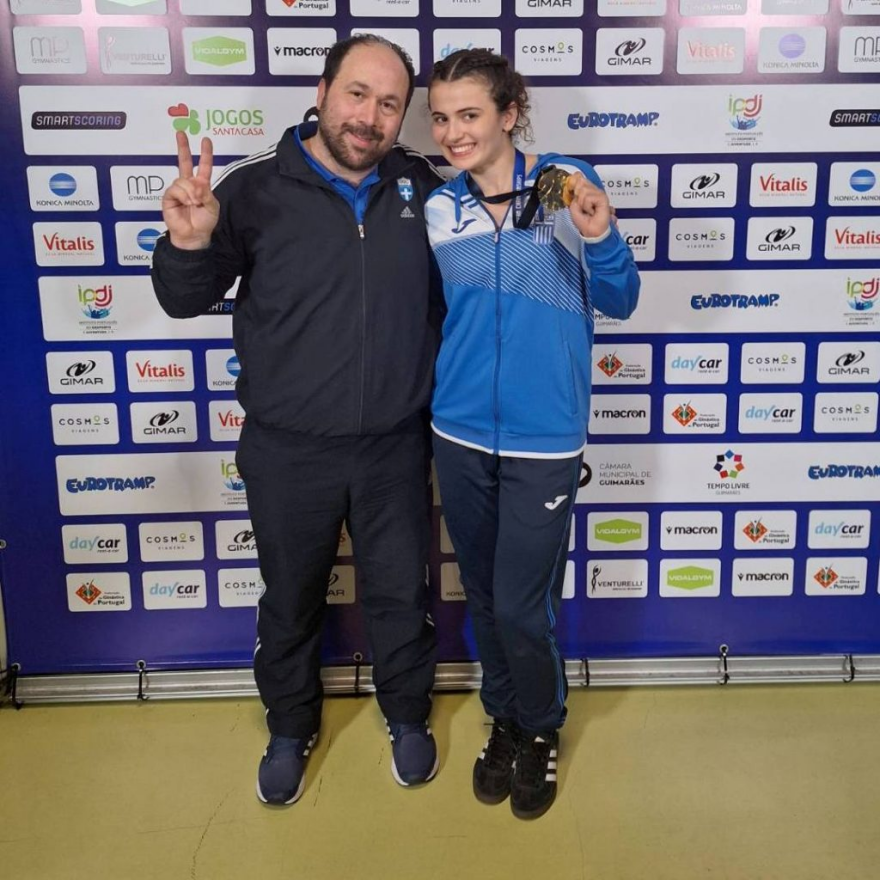 Θρίαμβος της Εφραίμογλου στην Πορτογαλία - Πρωταθλήτρια Ευρώπης στο τραμπολίνο - Βίντεο 