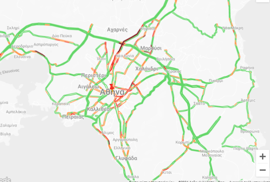 Κίνηση στους δρόμους: Καθυστερήσεις σε Κηφισό, Κηφισίας και Αττική Οδό