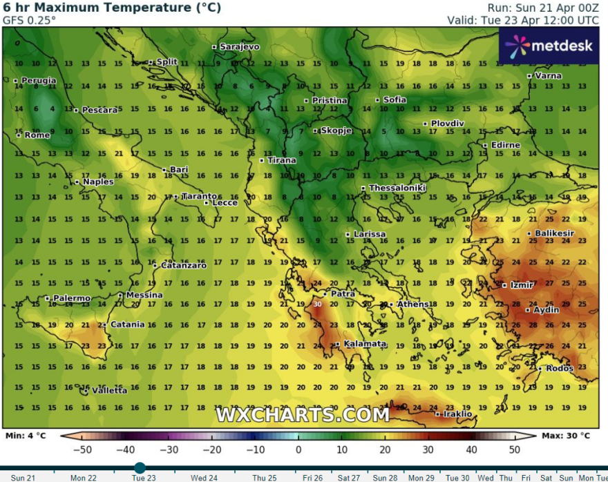 Καιρός: Επιστρέφει από Δευτέρα η αφρικανική σκόνη - Ανεβαίνει και ο υδράργυρος με 30άρια 