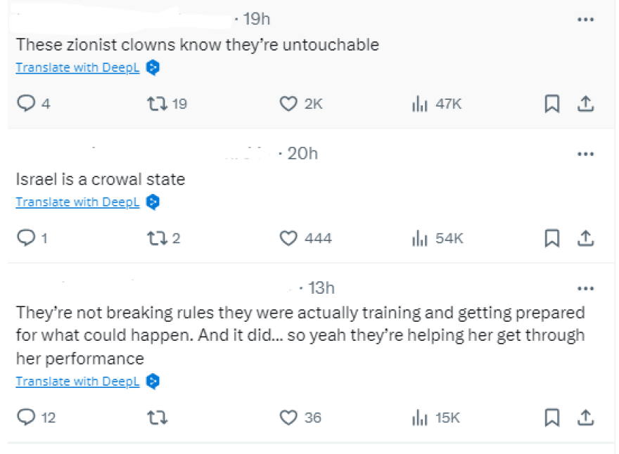 Eurovision 2024: Η εκπρόσωπος του Ισραήλ έκανε πρόβες με τεχνητά γιουχαρίσματα και το Twitter αντέδρασε - Προκαλεί, γράφουν