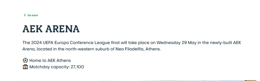 Conference League: Σύσκεψη για το σχεδιασμό των μέτρων ασφαλείας για τον τελικό στο Opap Arena τη Δευτέρα