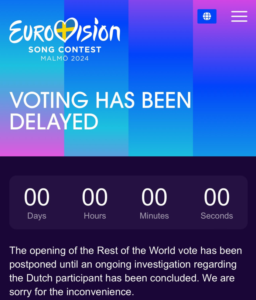 Eurovision 2024: Αναβάλλεται η ψηφοφορία των υπόλοιπων χωρών μέχρι να ξεκαθαριστεί τι θα συμβεί με την Ολλανδία