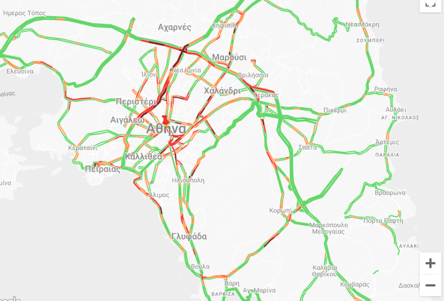 Κίνηση στους δρόμους: Πού έχει μποτιλιάρισμα